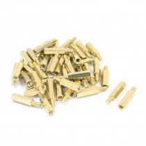 40Pcs Gold Tone Male Female Hexagon PCB Standoff Spacers M3x15mmx21mm