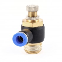 1 2pt Thread 8mm Dia Tube Pneumatic Speed Controller Valve Push in Connector
