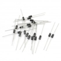 20 Pcs 3mm x 6.5mm Cylinder Shape Schottky Rectifier Diodes 100V 2A SR2100
