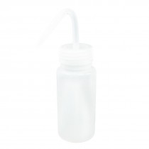 250mL Clear White Plastic Cylindrical Body Bent Tip Wash Holder Squeeze Bottle