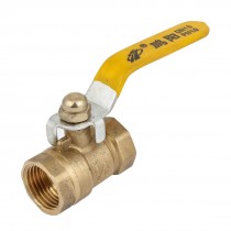 1/2PT Female Thread Full Port Yellow Plastic Coated Lever Handle Ball Valve