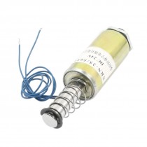 24V 17W Push Type Tubular Electric Solenoid Electromagnet 250g/10-14mm
