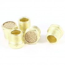 5pcs 1/4PT Male Thread Brass Pneumatic Sound Noise Muffler Eliminator SLM-02