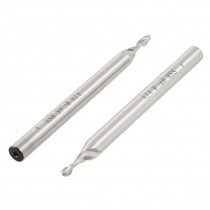 1.5x6mm Shank 2 Flutes HSS Steel End Mill Cutter Milling Tool 2 Pcs