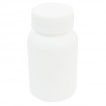 100mL 90mm x 50mm White Plastic Cylinder Dual Caps Leak Proof Bottle Container