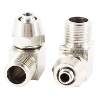 2pcs 9mm Male Thread L Shaped Quick Joint Connector for 8mmx6mm Air Hose