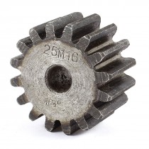 Gray 10mm x 44mm x 25mm Module 2.5 16 Teeth Metal Straight Spur Gear Wheel