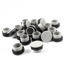 21mm Mounting Hole Pilot Lamp Push Button Switch Plug Gray Black 20pcs