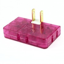 US 2 Pin Rotation Triporate Power Plug Socket AC 125V 15A 1500W Red