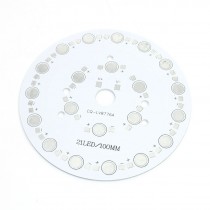 100mm Diameter Round Aluminum Base Plate DIY PCB for 21 x 1W/3W High Power LED