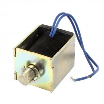 Open Frame Push Type DC Solenoid Electromagnet Actuator 24V 0.68A 10mm 736g