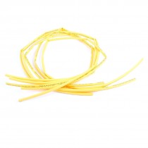 Ratio 2:1 Yellow Polyolefin 6mm Dia Heat Shrink Shrinkable Tube 1Meter 5 Pcs