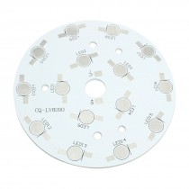 90mm Dia Round Aluminum Base Plate DIY PCB for 15pcs x 1W/3W High Power LEDs