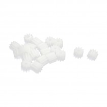20Pcs 6mm x 2mm 10 Teeth Plastic Gear Wheel for Toy Car Motor Gearbox Shaft