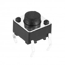 Black 4 Pins DIP SPDT Momentary Tactile Tact Pushbutton Switch 6mm x 6mm x 5mm