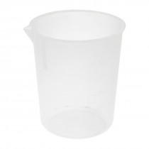 11cm x 12cm 500mL Clear White Plastic Beaker Measuring Cup Liquid Measurer