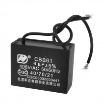 AC 400V 6uF Capacity Wired Air Conditioner Motor Running Capacitor CBB61