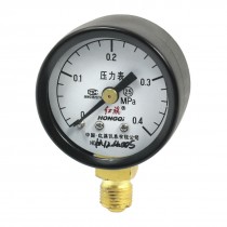 1cm Male Threaded 1.6" Dia 0-0.4 MPa Pneumatic Air Gas Pressure Gauge