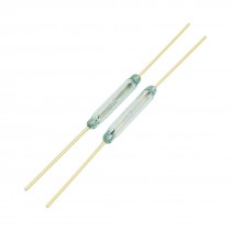 2 Pcs Clear Glass Sealed Axial Leading Reed Switch DC 100V 0.5A MKA14103