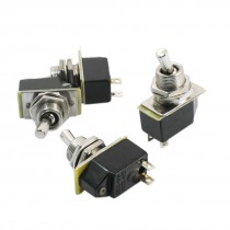 AC 110V 4A ON/OFF 2 Positions 2 Pin Self Locking Toggle Switch Black 4pcs
