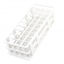 Lab White Plastic 40 Position 20mm Hole Test Tube Stand Rack