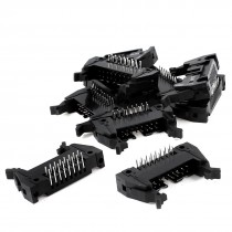 Double Rows 2 54mm Spacing 16PINS Right Angle Latching IDC Pin Headers 10pcs