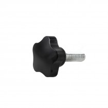 70mm Height  Male Thread 47mm Star Head Dia Screw On Type Clamping Knob