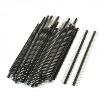 50Pcs Black 40 Pins 2.54mm Single Row Straight Pin Header Strip