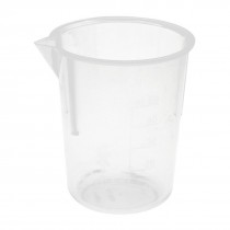 50mL Clear Plastic Graduated Scale Beaker Measuring Cup for Biochemistry Lab