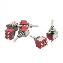 AC 250V 2A 3 Positions on/off/on DPDT Momentary Electric Toggle Switch 6pcs