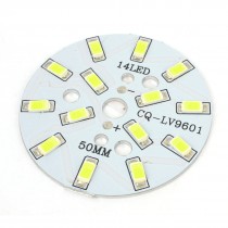 50-60LM 7W 14LEDs 5730 SMD White + 48mm Circle Aluminum Base PCB Plate