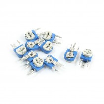 10pcs 50K Ohm Vertical Variable Resistor Trimmer Potentiometers Blue
