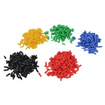 1000 Pcs 1.25-1.5mm2 Colorful Soft PVC Wire Terminal Sleeves Insulating Caps