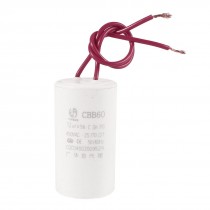CBB60 AC 450V 12uF Cylinder Motor Run Capacitor White for Washing Machine