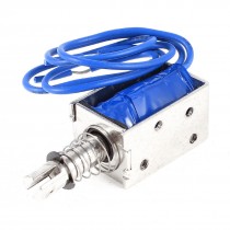 RM-0630 DC 12V 10mm Stroke 1N Pull Push Type Open Frame Solenoid Electromagnet