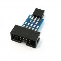 10 Pin to 6 Pin Adapter Board M/F for AVRISP USBASP STK500 Black Blue