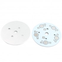 2Pcs 49mm Circle Aluminum PCB Circuit Board Lamp Bases for 5 x 1W 3W 5W LEDs