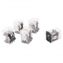 DC 24V Coil DPDT 8-Pin Green LED Lamp General Purpose Power Relay 5 Pieces