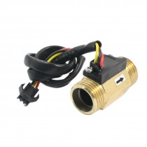 G1/2 Male Thread Brass Hall Effect Water Flow Sensor Flowmeter 1-30L/min