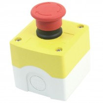 Emergency Stop Red Mushroom Head Latching SPST Switch w Box AC400V 10A