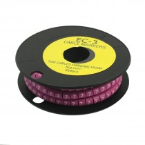 350Pcs EC-3 Arabic Numeral 7 Print Cable Marker Purple for 6sq.mm Tube