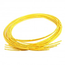 Ratio 2:1 Yellow Polyolefin 3mm Dia Heat Shrink Shrinkable Tube 3.3Ft 12 Pcs
