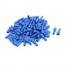 100Pcs Blue Rewirable Insulated Crimp Terminal Spade Connector 16-14AWG Wire