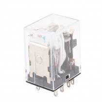 AC 380V Coil 3PDT 11-Pin Red LED Lamp General Purpose Power Relay