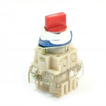 660V 10A 4-Terminal 3-Position Red Selector Locking Push Button Switch