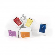 6 Pcs KCD1 AC 250V 6A 125V 10A 2Pin SPST Power ON/OFF Panel Rocker Switch