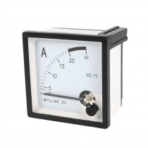 AC 0-20A Measuring Range Panel Mounting Ammeter Ampere Meter SQ-72 72mm x 72mm