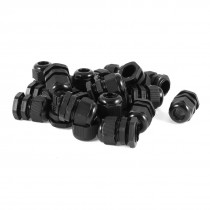 22 Pcs PG13.5 Black Plastic Glands Connectors for 6mm to 12mm Diameter Cable