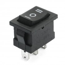 Black AC 250V 6A AC 125V 10A SPDT Panel Mounting Boat Rocker Switch