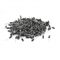 1000 Pcs 5mm x 11mm 1UF 100V Polarized Radial Electrolytic Capacitor